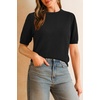 image:imageArachampCloz Womens Wool Blend Soft Fuzzy Puff Sleeve Cute Casual Fall Sweaters 2025Black