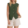 image:imageArachampCloz Womens Button Down Slit Hem Business Casual Sleeveless Blazers Vest Tops 2026Army Green