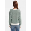 image:imageArachampCloz Womens 100 Cotton Polo V Neck Striped Long Sleeve Fall Casual Pullover Sweaters Trendy 2026Green