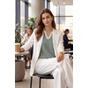 image:imageArachampCloz Womens 100 Cotton Polo V Neck Striped Long Sleeve Fall Casual Pullover Sweaters Trendy 2026Green