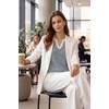 image:imageArachampCloz Womens 100 Cotton Polo V Neck Striped Long Sleeve Fall Casual Pullover Sweaters Trendy 2026Navy