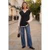 image:imageArachampCloz Womens Wool Blend Relaxed Fit Sleeveless Sweater Vest V Neck Office Work Casual Tops 2026Black