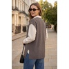 image:imageArachampCloz Womens Wool Blend Relaxed Fit Sleeveless Sweater Vest V Neck Office Work Casual Tops 2026Coffee