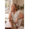 image:imageArachampCloz Womens Wool Blend Relaxed Fit Sleeveless Sweater Vest V Neck Office Work Casual Tops 2026White