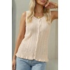 image:imageArachampCloz Womens 100 Cotton Sleeveless Tank Tops Sweater Vest Ruffle Beach Resort Cruise Wear Trendy Summer 2026Apricot