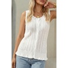 image:imageArachampCloz Womens 100 Cotton Sleeveless Tank Tops Sweater Vest Ruffle Beach Resort Cruise Wear Trendy Summer 2026Beige