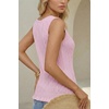 image:imageArachampCloz Womens 100 Cotton Sleeveless Tank Tops Sweater Vest Ruffle Beach Resort Cruise Wear Trendy Summer 2026Pink