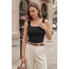 image:imageArachampCloz Womens Wool Blend Slim Fit Business Casual Square Neck Sleeveless Sweater Tank Tops SummerBlack