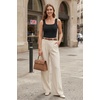 image:imageArachampCloz Womens Wool Blend Slim Fit Business Casual Square Neck Sleeveless Sweater Tank Tops SummerBlack