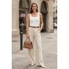 image:imageArachampCloz Womens Wool Blend Slim Fit Business Casual Square Neck Sleeveless Sweater Tank Tops SummerWhite
