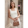 image:imageArachampCloz Womens Wool Blend Slim Fit Business Casual Square Neck Sleeveless Sweater Tank Tops SummerWhite