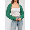 image:imageArachampCloz Womens Wool Blend Bolero Shrug Spring Fashion Cropped Cardigans 2026Dark Green