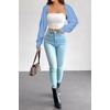 image:imageArachampCloz Womens Wool Blend Bolero Shrug Spring Fashion Cropped Cardigans 2026Light Blue