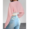 image:imageArachampCloz Womens Wool Blend Bolero Shrug Spring Fashion Cropped Cardigans 2026Pink