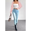 image:imageArachampCloz Womens Wool Blend Bolero Shrug Spring Fashion Cropped Cardigans 2026Pink