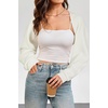 image:imageArachampCloz Womens Wool Blend Bolero Shrug Spring Fashion Cropped Cardigans 2026White