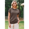 image:imageArachampCloz Womens Wool Blend Cap Sleeves Business Casual Summer Tops Sweater Vest Polo Shirts 2026Coffee