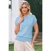 image:imageArachampCloz Womens Wool Blend Cap Sleeves Business Casual Summer Tops Sweater Vest Polo Shirts 2026Light Blue