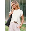 image:imageArachampCloz Womens Wool Blend Cap Sleeves Business Casual Summer Tops Sweater Vest Polo Shirts 2026Offwhite