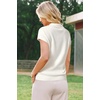 image:imageArachampCloz Womens Wool Blend Cap Sleeves Business Casual Summer Tops Sweater Vest Polo Shirts 2026Offwhite