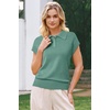 image:imageArachampCloz Womens Wool Blend Cap Sleeves Business Casual Summer Tops Sweater Vest Polo Shirts 2026Sage Green