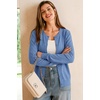 image:imageArachampCloz Womens Wool Blend Lightweight Business Casual Cardigan Sweaters TopsLake Blue