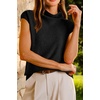 image:imageArachampCloz Womens Wool Blend Mock Neck Business Casual Sleeveless Turtleneck Sweater Vest 2026Black