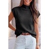 image:imageArachampCloz Womens Wool Blend Mock Neck Business Casual Sleeveless Turtleneck Sweater Vest 2026Black
