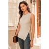image:imageArachampCloz Womens Wool Blend SideButton Slit Summer Casual Trendy Sweater Tanks 2026Apricot