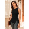 image:imageArachampCloz Womens Wool Blend SideButton Slit Summer Casual Trendy Sweater Tanks 2026Black