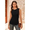 image:imageArachampCloz Womens Wool Blend SideButton Slit Summer Casual Trendy Sweater Tanks 2026Black