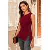image:imageArachampCloz Womens Wool Blend SideButton Slit Summer Casual Trendy Sweater Tanks 2026Burgundy Red