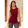 image:imageArachampCloz Womens Wool Blend SideButton Slit Summer Casual Trendy Sweater Tanks 2026Burgundy Red