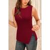 image:imageArachampCloz Womens Wool Blend SideButton Slit Summer Casual Trendy Sweater Tanks 2026Burgundy Red