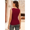 image:imageArachampCloz Womens Wool Blend SideButton Slit Summer Casual Trendy Sweater Tanks 2026Burgundy Red