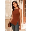 image:imageArachampCloz Womens Wool Blend SideButton Slit Summer Casual Trendy Sweater Tanks 2026Caramel