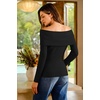 image:imageArachampCloz Womens Wool Blend Slim Fit Off The Shoulder Fall Sweater 2025Black