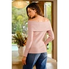 image:imageArachampCloz Womens Wool Blend Slim Fit Off The Shoulder Fall Sweater 2025Pale Pink