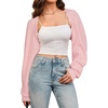 image:imageArachampCloz Womens Wool Blend Bolero Shrug Spring Fashion Cropped Cardigans 2026Pink