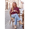 image:imageArachampCloz Womens 100 Cotton Relaxed Fit Sweaters Spring Fall Casual Cozy Tops 2026Burgundy