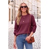 image:imageArachampCloz Womens 100 Cotton Relaxed Fit Sweaters Spring Fall Casual Cozy Tops 2026Burgundy