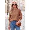image:imageArachampCloz Womens 100 Cotton Relaxed Fit Sweaters Spring Fall Casual Cozy Tops 2026Caramel
