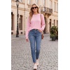image:imageArachampCloz Womens 100 Cotton Relaxed Fit Sweaters Spring Fall Casual Cozy Tops 2026Light Pink