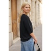 image:imageArachampCloz Womens Cashmere Wool Elbow Sleeve Sweater Relaxed Fit Work Tops Summer 2026Black