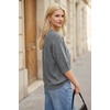 image:imageArachampCloz Womens Cashmere Wool Elbow Sleeve Sweater Relaxed Fit Work Tops Summer 2026Grey