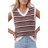 image:imageArachampCloz Womens Wool Blend Knit V Neck Sleeveless Casual Sweater Vest TopWhite