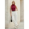 image:imageArachampCloz Womens Wool Blend Slim Fit Soft Turtleneck Business Casual Tank TopsBurgundy