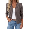 image:imageArachampCloz Womens Wool Blend Collared Neck Business Casual Cardigan 2026Coffee