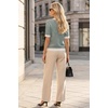 image:imageArachampCloz Womens Classic Knit Striped Summer Work Crewneck Sweater TopsGreen