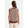 image:imageArachampCloz Womens 100 Cotton Regular Fit Polo V Neck Striped Sweater Vest Casual Tops 2026Brown